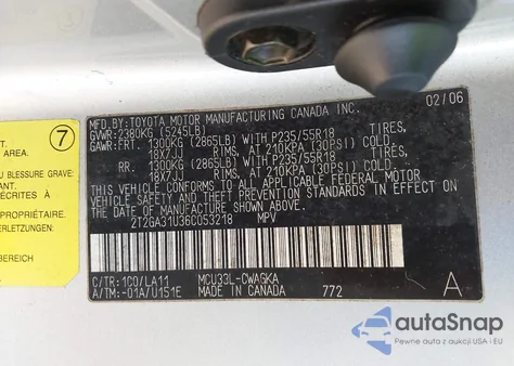 2006 Lexus Rx 330 из США, поврежденный, VIN 2T2GA31U36C053218